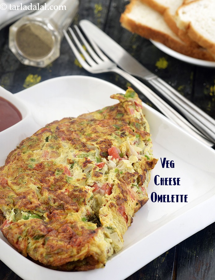 veg cheese omelette recipe | Indian style veggie cheese ...