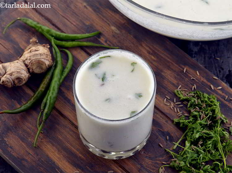 chaas recipe | plain Indian buttermilk recipe | plain chaas recipe