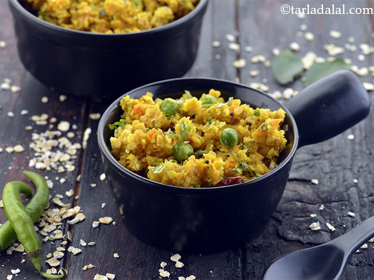 oats upma | oats upma with vegetables | healthy Indian oats upma ...