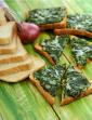 Creamy Spinach Toast in Hindi