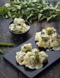 Khatta Dhokla Topped with Coconut Sauce