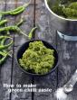 How To Make Green Chilli Paste