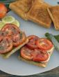 Tomato and Cucumber Open Sandwich in Hindi