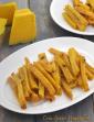 Oven Baked Pumpkin Fries, Healthy Snack in Hindi