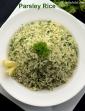 Parsley Rice, Buttered Parsley and Garlic Rice