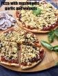 Pizza with Mushrooms, Garlic and Walnuts