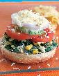 Spinach and Corn Open Burger ( Burgers and Smoothies Recipe)