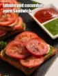 Tomato and Cucumber Open Sandwich