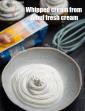 Whipped Cream From Amul Fresh Cream, Using 25 Percent Milk Fat Cream in Hindi