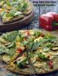 Whole Wheat Pesto Pizza with Roasted Vegetables