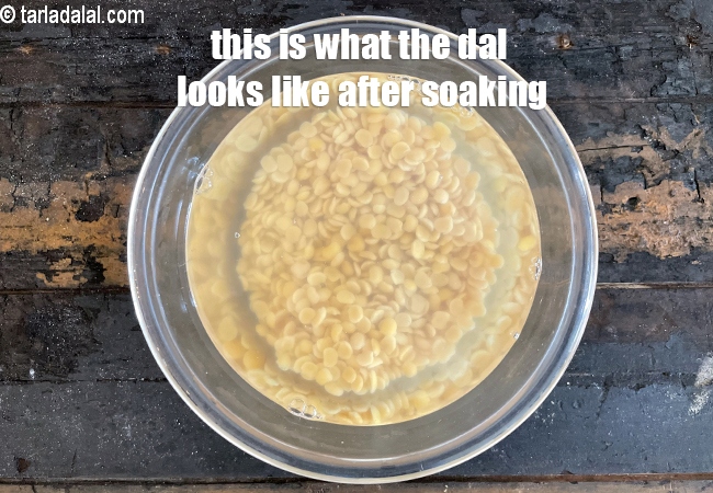this is what the dal looks like after soaking