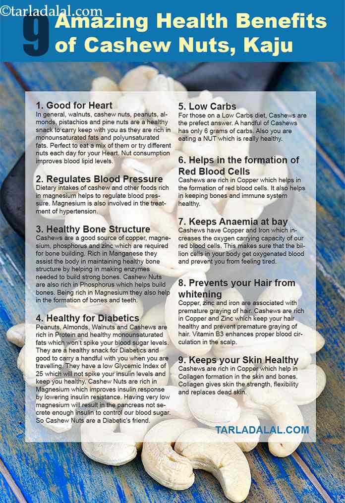 9 Amazing Health Benefits of Cashew Nuts, Kaju 