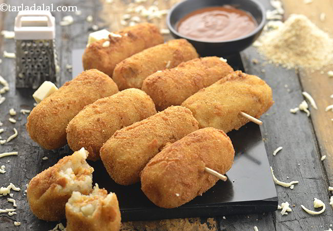  Aloo Cheese Croquettes, Potato and Cheese Rolls