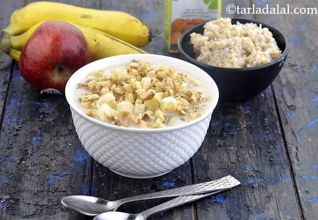  सेब और केला स्टील कट ओट्स - Apple and Banana Steel Cut Oats 