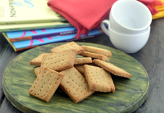  Atta Biscuits, Eggless Whole Wheat Biscuit