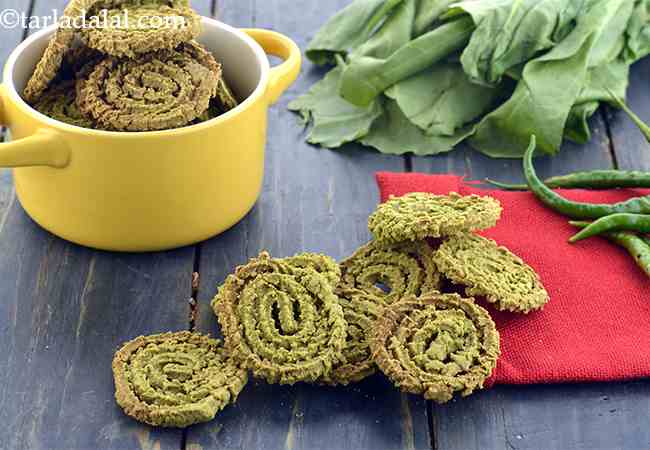 Baked Palak Jowar Murukku