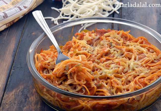  वेजिटेबल एंड स्पैगटी इन टमॅटो सॉस | वेजिटेबल्स् एण्ड स्पैगटी इन टमॅटो सॉस - Vegetables and Spaghetti in Tomato Sauce 
