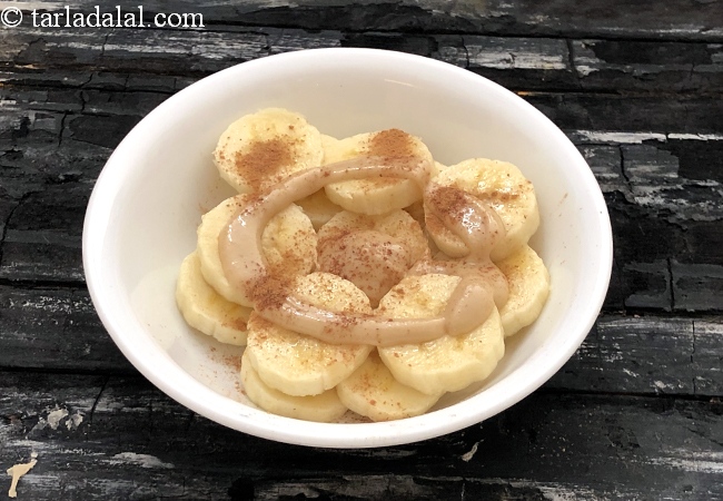 Banana peanut butter healthy Indian snack | Banana peanut butter with Cinnamon snack | instant Banana peanut butter snack |