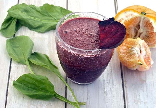  Iron Relish, Spinach Orange and Beetroot Juice