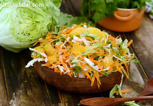 गोभी, गाजर और लैट्यूस सलाद रेसिपी | कैबॅज, कॅरट एण्ड लैट्यूस सलाद | हेल्दी गोभी, गाजर और लैट्यूस सलाद | Cabbage, Carrot and Lettuce Salad