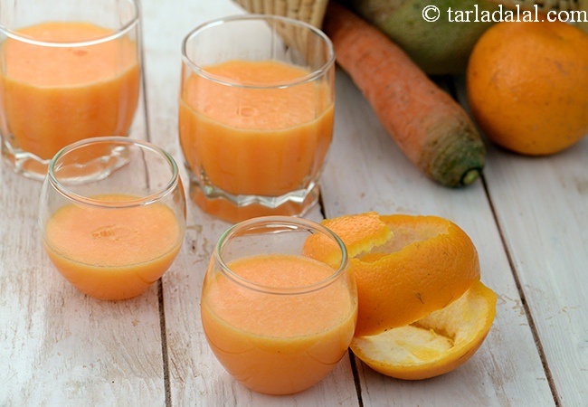 गाजर खरबूज संतरे का जूस रेसिपी | डिटॉक्स खरबूजा गाजर संतरे का रस | इम्यूनिटी के लिए गाजर तरबूज का रस | रोग प्रतिरोधक क्षमता बढ़ाने के लिए खरबूज गाजर संतरे का रस | Carrot Melon Orange Juice, Kharbuja Gajar Santre ka Juice