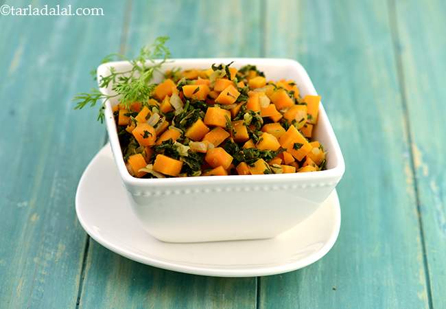 गाजर मेथी की सब्जी रेसिपी | गजर मैथी की सब्ज़ी | हेल्दी भारतीय सब्जी | लो कैलोरी सब्जी
