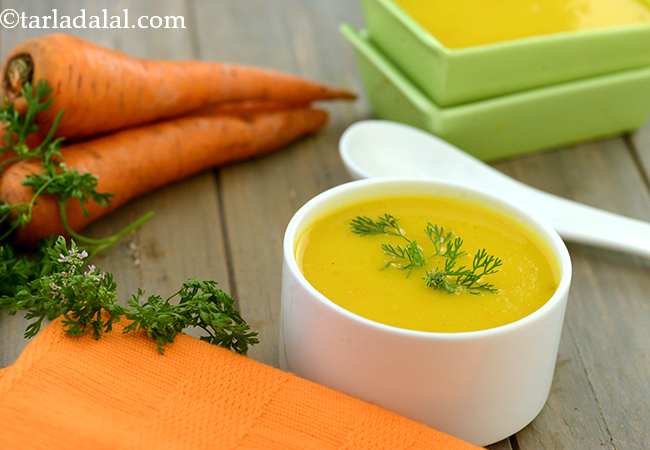  कॅरट सूप - Carrot Soup, Gajar Soup Recipe 