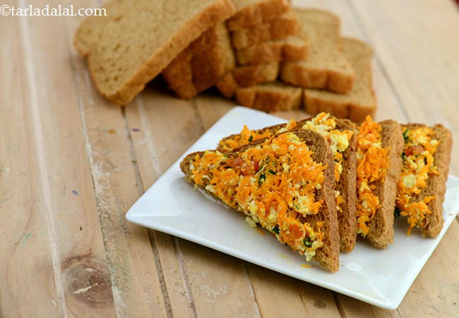 Carrot and Paneer Toast