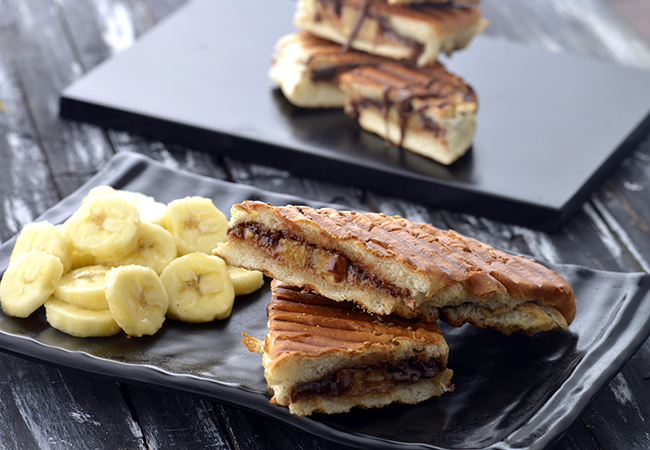  Chocolate Peanut Butter Banana Panini