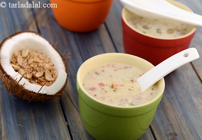 નાળિયેર અને મગફળીનું સૂપ | કોકો પીનટ સૂપ | | Coco Peanut Soup