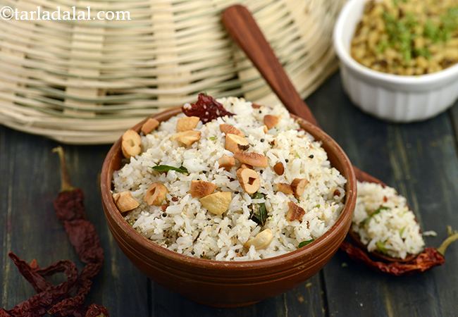 कोकोनट राईस - Coconut Rice, South Indian Coconut Rice