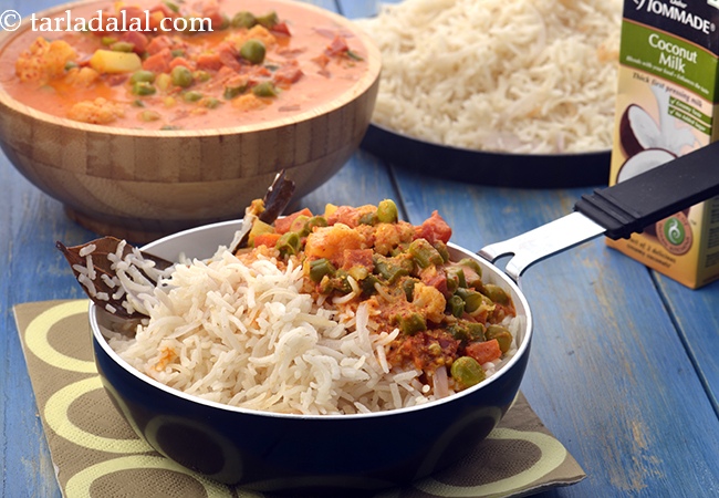 Coconut Vegetable Curry with Coconut Rice