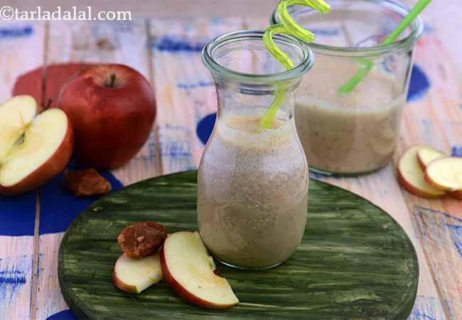  डेट एण्ड एप्पल शेक - Date and Apple Shake ( Healthy Snacks Recipe) 