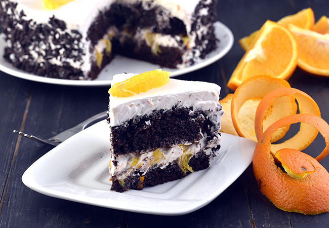  Eggless Chocolate and Orange Cake