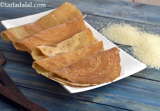 फराली दोसा | व्रत वाला डोसा | व्रत के लिये समा का दोसा - Farali Dosa, Faral Foods Recipe - How To Make Farali Dosa, Faral Foods