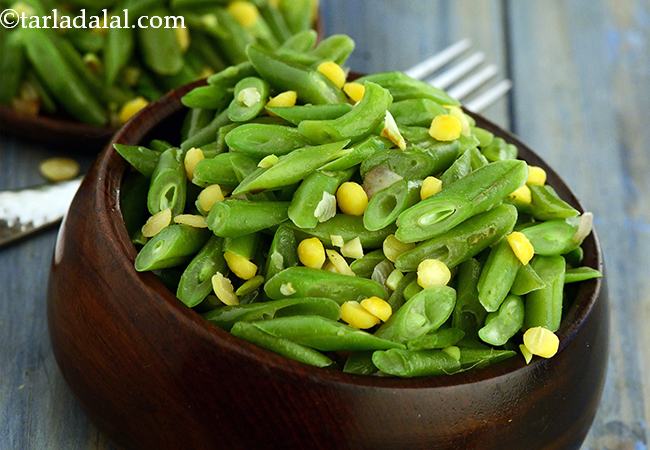  फ्रेंच बीन एण्ड चना दाल स्टर-फ्राय रेसिपी | हेल्दी - French Bean and Chana Dal Stir-fry 