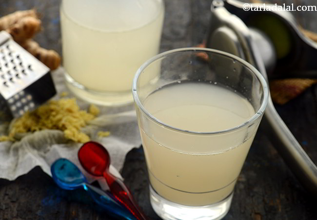 ginger lemon drink recipe | ginger lemon water for weight loss, detox and anorexia | Indian adrak lemon water