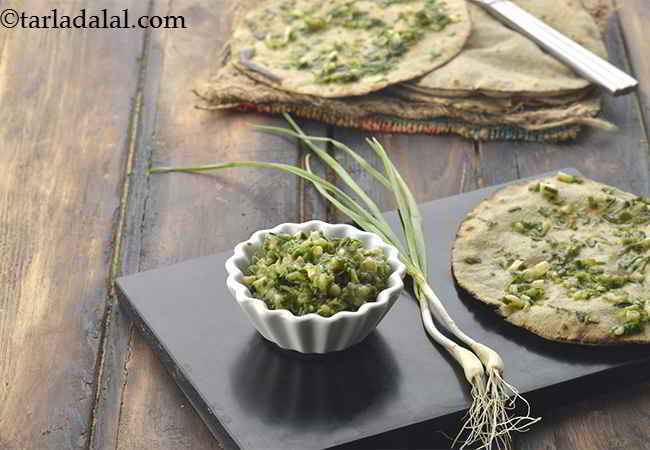 Green Garlic Spread, Spread for Rotis