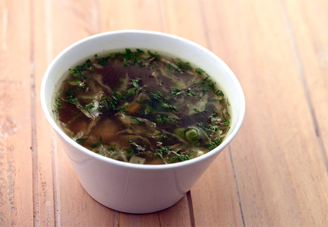  ग्रीन पीस्, कॅरट एण्ड कॉलीफ्लॉवर सूप - Green Peas, Carrot and Cauliflower Soup 