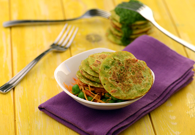  ग्रीन पीस् पॅनकेक - Green Peas Pancake ( Healthy Snacks) 