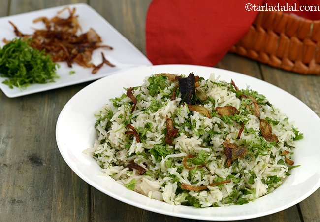  Hariyali Chawal, Coriander Rice Recipe