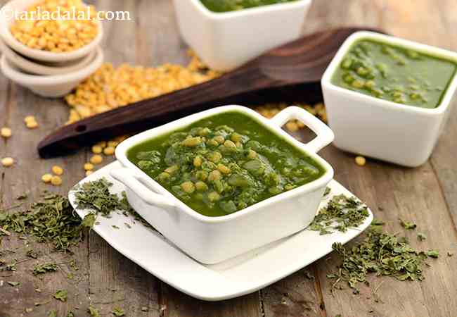  Hariyali Dal ( Cooking with 1 Teaspoon Oil)