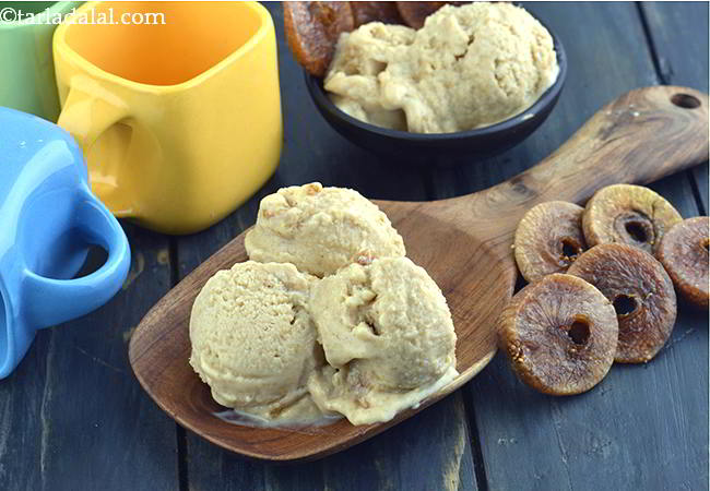 Healthy Fig Ice Cream, Anjeer Ice Cream Recipe