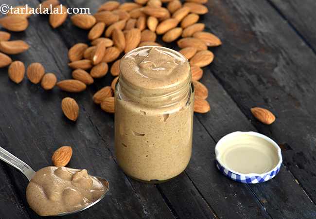  घर का बना बादाम का मक्ख़न की रेसिपी - Homemade Almond Butter