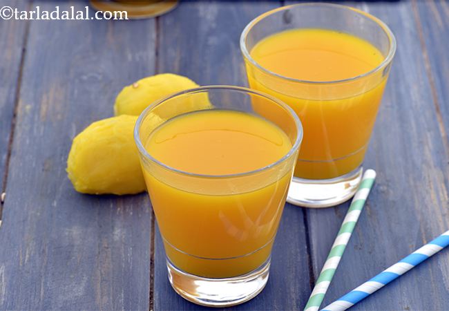  घर का बना मैंगो जूस | आम का रस | मैंगो फ्रूटी - Homemade Mango Juice 
