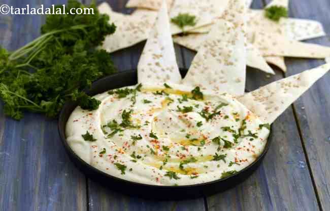 हमस रेसिपी | लेबनानी ह्यूमस डिप रेसिपी | लॅबनीस् हमस बनाने की विधि | - Hummus, Lebanese Dip