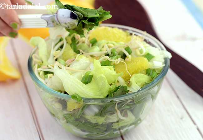 Lettuce, Orange and Spinach Salad