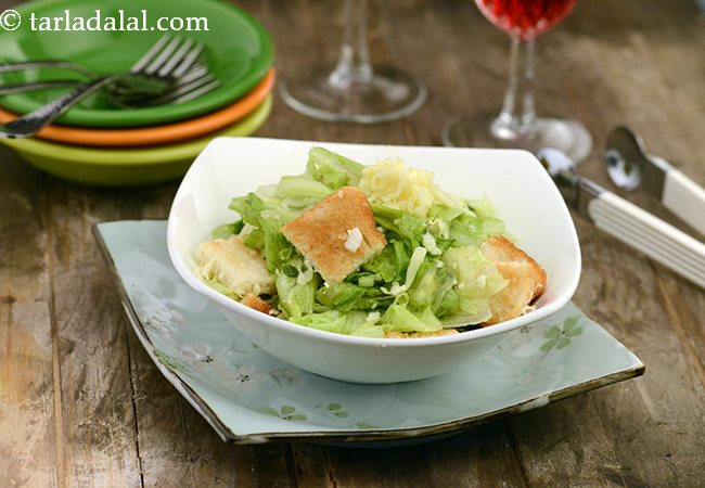 Lettuce Crouton and Cheese Salad