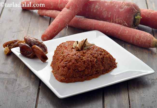 Low Fat Carrot Halwa, Healthy Gajar Halwa