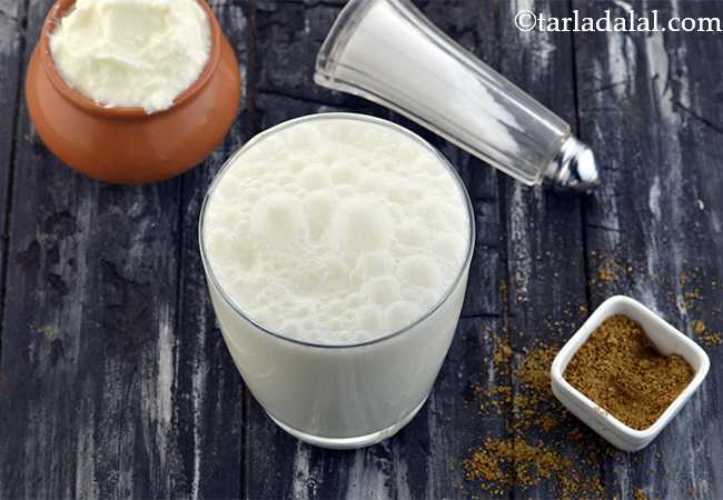 लो फैट छाछ की रेसिपी | स्वस्थ हार्ट के लिए छाछ | हेल्दी छाछ | हेल्दी भारतीय ड्रिंक - Low Fat Chaas Recipe , Indian Low Fat Buttermilk
